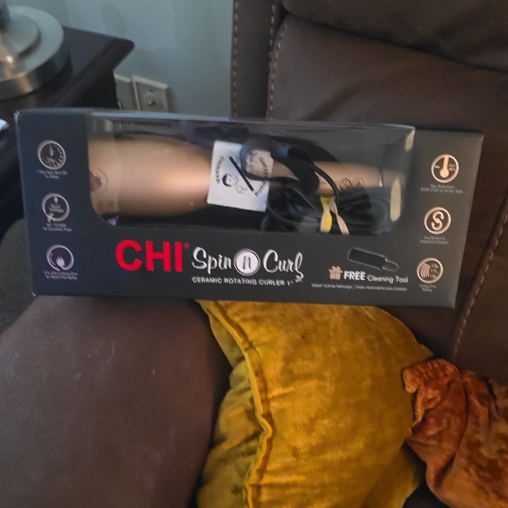 CHI Spin N Curl Ceramic Rotating Curler - Black